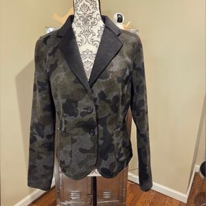 BLONDE NO.8 Camoflauge Wool Womens Blazer Jacket Sz 38